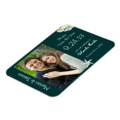 Tropisches Aquamarines Save the Date flaches Foto  Magnet (Linke Seite)