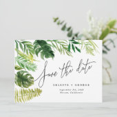 Tropisches Aquarell-Blumen-Save-the-Date Save The Date (Stehend Vorderseite)