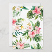 Tropisches Aquarell-Blumen-Save-the-Date Save The Date (Rückseite)