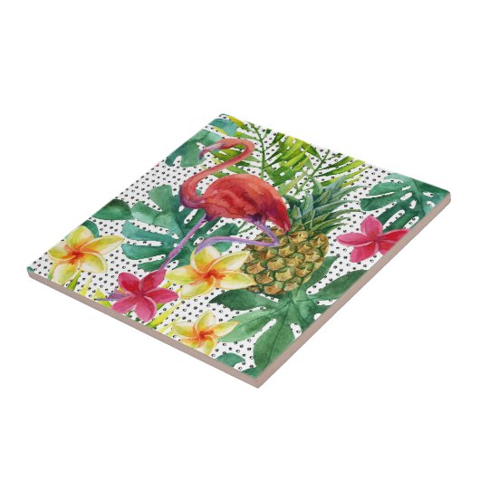 Tropisches Aquarell Fliese (Seite)