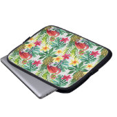 Tropisches Aquarell Laptopschutzhülle (Vorne Knopf)