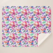 Tropisches Aquarell-Muster Sherpadecke (Vorderseite (Horizontal))