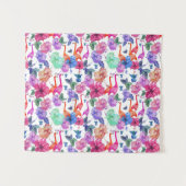 Tropisches Aquarell-Muster Wandteppich (Vorderseite (Horizontal))