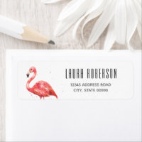 Tropisches Aquarell Rosa Flamingo