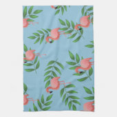 Tropisches Aquarell Rosa Flamingo Geschirrtuch (Vertikal)