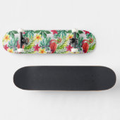 Tropisches Aquarell Skateboard (Horizontal)