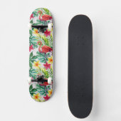 Tropisches Aquarell Skateboard (Vorderseite)