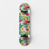 Tropisches Aquarell Skateboard (Vorderseite)