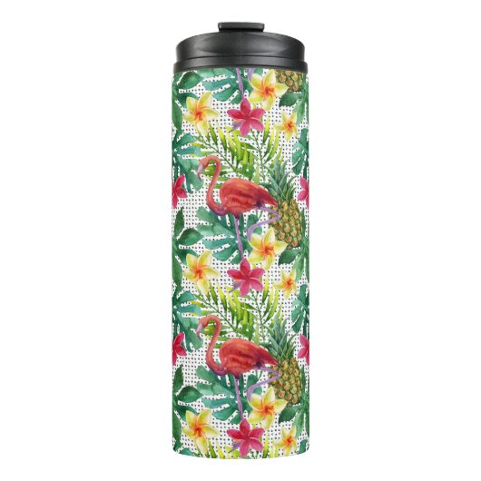 Tropisches Aquarell Thermosbecher (Vorderseite)