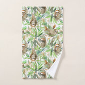 Tropisches Aquarell-Trägheits-Muster Badhandtuch Set (Handtuch)