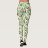Tropisches Aquarell-Trägheits-Muster Leggings (Rückseite)