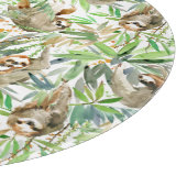 Tropisches Aquarell-Trägheits-Muster Schneidebrett (Ecke)