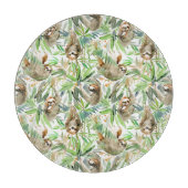 Tropisches Aquarell-Trägheits-Muster Schneidebrett (Vorderseite)