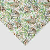 Tropisches Aquarell-Trägheits-Muster Seidenpapier (Ausschnitt)