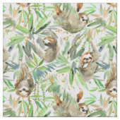 Tropisches Aquarell-Trägheits-Muster Stoff (Nahaufnahme)