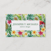 Tropisches Aquarell Visitenkarte (Vorderseite)
