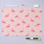 Tropisches Aquarellmuster Bright Pink Flamingo Mus Seidenpapier (Handwerk)