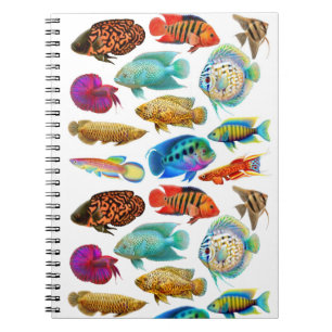 Tropisches Aquarium-Fisch-Notizbuch Notizblock
