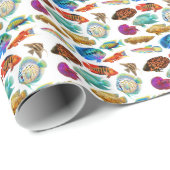 Tropisches Aquarium-Fisch-Packpapier Geschenkpapier (Rolleneckpunkt)