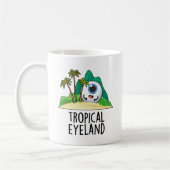 Tropisches Auge Land Funny Island Pun Kaffeetasse (Links)