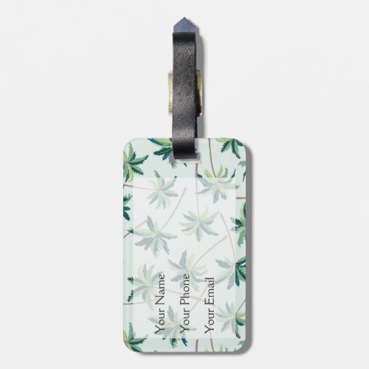 Tropisches australisches Monogramm der Gepäckanhänger (Rückseite vertikal)