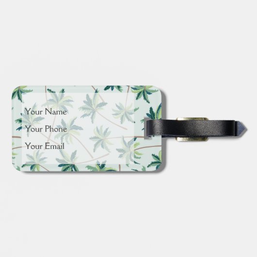Tropisches australisches Monogramm der Gepäckanhänger (Rückseite horizontal)