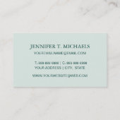 Tropisches australisches Monogramm der Visitenkarte (Rückseite)