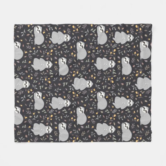 Tropisches Baby-Trägheits-Muster Fleecedecke (Vorderseite (Horizontal))