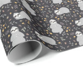 Tropisches Baby-Trägheits-Muster Geschenkpapier (Rolleneckpunkt)