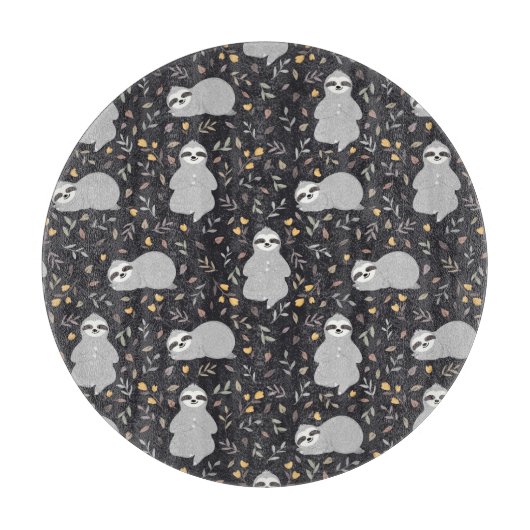 Tropisches Baby-Trägheits-Muster Schneidebrett (Vorderseite)