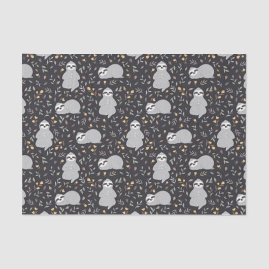 Tropisches Baby-Trägheits-Muster Seidenpapier (Vorderseite)