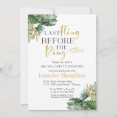 Tropisches Bachelorette Einladung (Vorderseite)