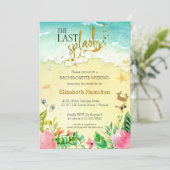 Tropisches Bachelorette Einladung (Stehend Vorderseite)