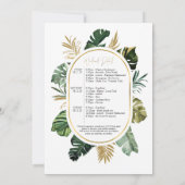 Tropisches Bachelorette Einladung (Rückseite)