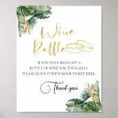 Tropisches Bachelorette Tafelschild Poster (Vorne)