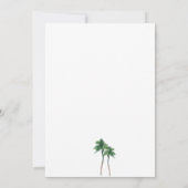 Tropisches Bachelorette Wochenende Einladung (Rückseite)