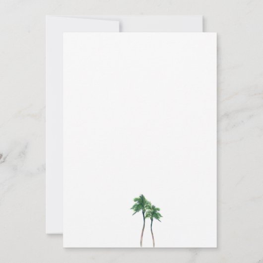 Tropisches Bachelorette Wochenende Einladung (Rückseite)