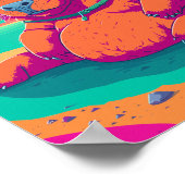 Tropisches Bad Capybara Poster (Ecke)