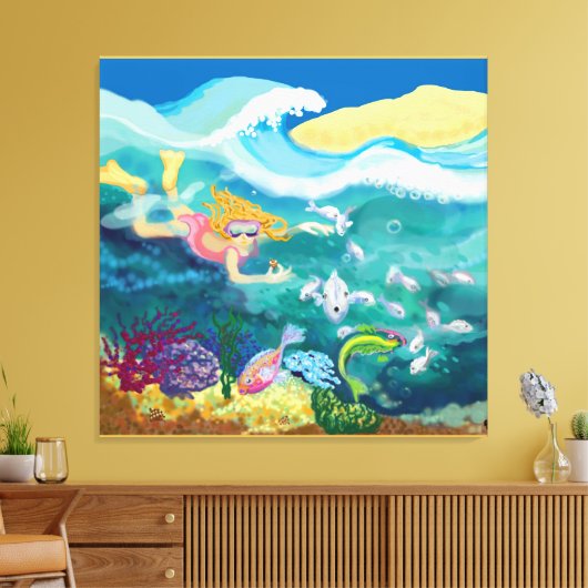 Tropisches Bad Leinwanddruck (Insitu (Wohnzimmer))