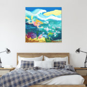 Tropisches Bad Leinwanddruck (Insitu (Schlafzimmer))