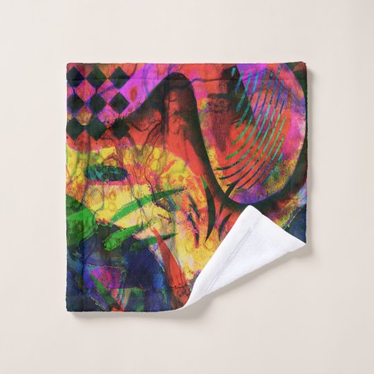 Tropisches Bad-Set Badhandtuch Set (Waschlappen)