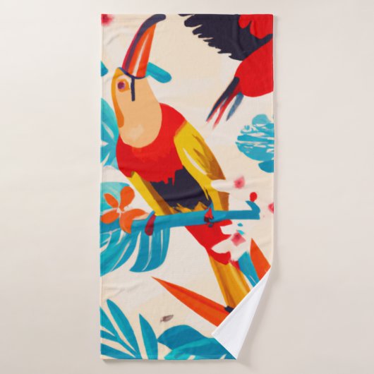 Tropisches Badetuch-Set Badhandtuch Set (Badehandtuch)