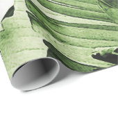 Tropisches Bananen-Blatt Geschenkpapier (Rolleneckpunkt)