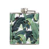 Tropisches Bananen-Blatt-Palme-Vinyl eingewickelte Flachmann (Rückseite)