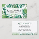 Tropisches Bananen-Palmblatt botanisch Visitenkarte (Vorne/Hinten)