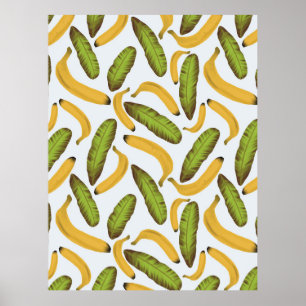 Tropisches Bananenblatt-Muster  Poster