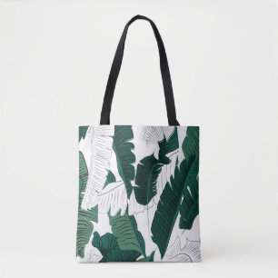 Tropisches Bananenblatt-Muster-Tasche: Dunkelgrün Tasche