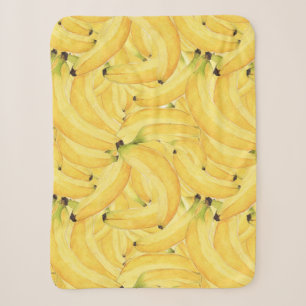 Tropisches Bananenbündel-Wasserfarben-Nahtlos-Must Sherpadecke