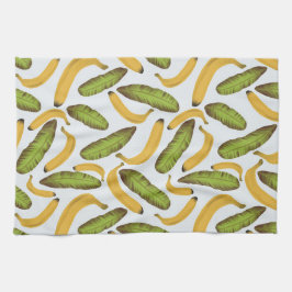 Tropisches Bananenleaf Muster Geschirrtuch