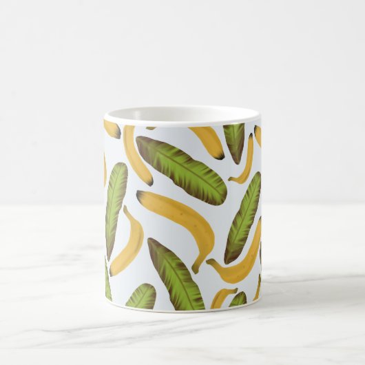 Tropisches Bananenleaf Muster Kaffeetasse (Mittel)